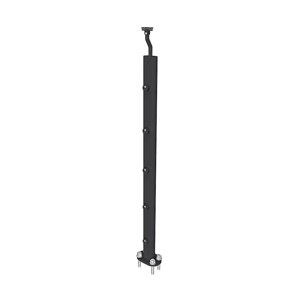 Saniland Garde-Corps, Balustrade<Kit Garde-corps 2ml garde-corps avec 5 barreaux fixation à plat en aluminium noir mat