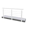 Saniland Kit Garde-corps 2ml garde-corps avec 5 traverses fixation latérale en aluminium Gris mat- Garde-Corps, Balustrade