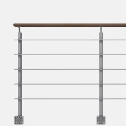 Kordo Garde-Corps, Balustrade<Kit garde-corps silver avec main courante Kebony 2m pose en applique, Opalu