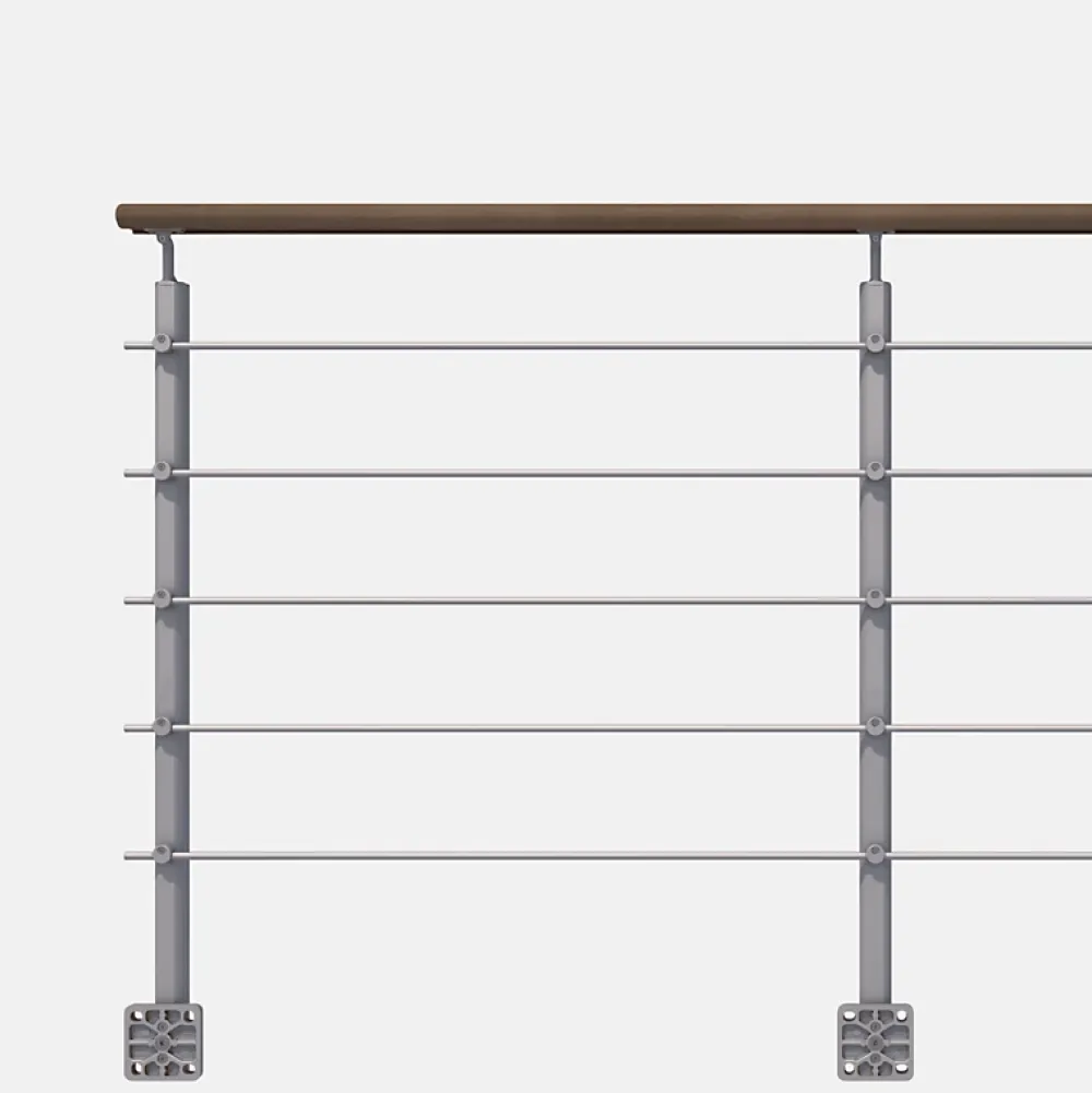 Kordo Garde-Corps, Balustrade<Kit garde-corps silver avec main courante Kebony 2m pose en applique, Opalu