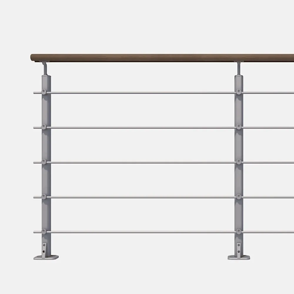 Kordo Garde-Corps, Balustrade<Kit garde-corps silver avec main courante Kebony 2m pose à plat, Opalu