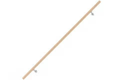 Alumin'home Kit main courante hêtre verni 2M- Accessoire D'Escalier