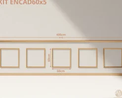 Decoparisienne Kit moulures murales décorative 400cm - Cimaises - Plinthes - Style Haussmannien - Encadrement a peindre - 20 pièces- Moulure