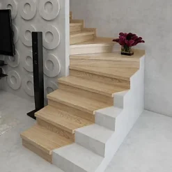 Accessoire D'Escalier<Kit plinthe escalier chêne brut pour kit de rénovation