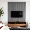Decoparisienne Kit tasseaux adhésif frêne gris - Gabarit de pose offert - Surface de 2,4 M2 - Panneau tasseau sur-mesure- Panneau Tasseau Bois