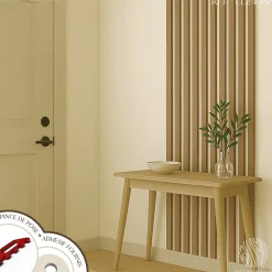 Decoparisienne Panneau Tasseau Bois<Kit tasseaux adhésif noyer naturel - Gabarit de pose offert - Surface de 1,2 M2 - Panneau tasseau sur-mesure