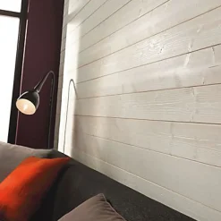Norsilk Lambris Mural<Lambris en sapin brossé blanc (vendu à la botte)