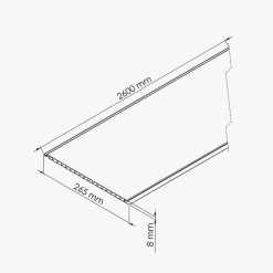 Tecnoprofils Lambris Mural<Lambris PVC 250 mm - Lot de 4 Lames - Blanc