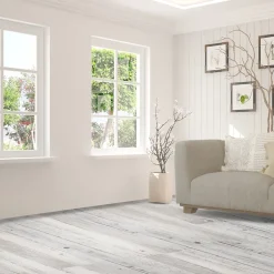 GoodHome Dalle Et Lame Pvc<Lame PVC adhésive Poprock blanc 15,2 x 91,4 cm