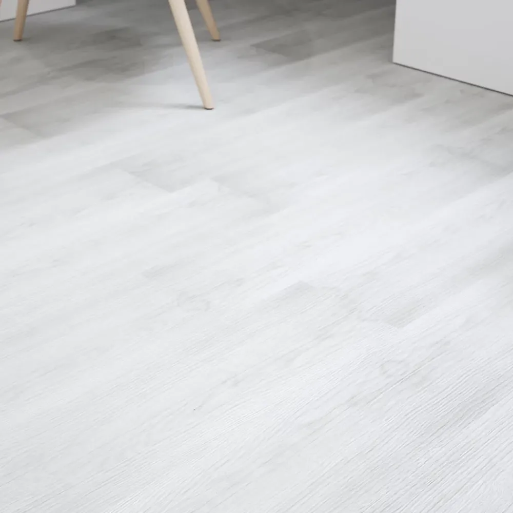 GoodHome Dalle Et Lame Pvc<Lame PVC adhésive PopRock Bois blanc 15 x 91 cm (vendue au carton)