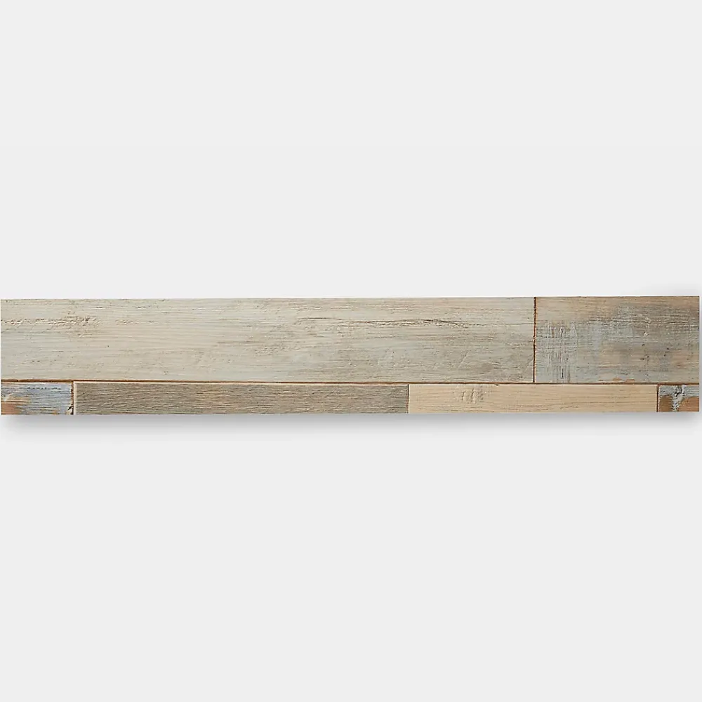 GoodHome Dalle Et Lame Pvc<Lame PVC adhésive PopRock décor bois multi-lames 15 x 91 cm (vendue au carton)