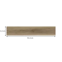 GoodHome Dalle Et Lame Pvc<Lame PVC adhésive Ragga bois naturel rustique 15,2 x 91,4 cm