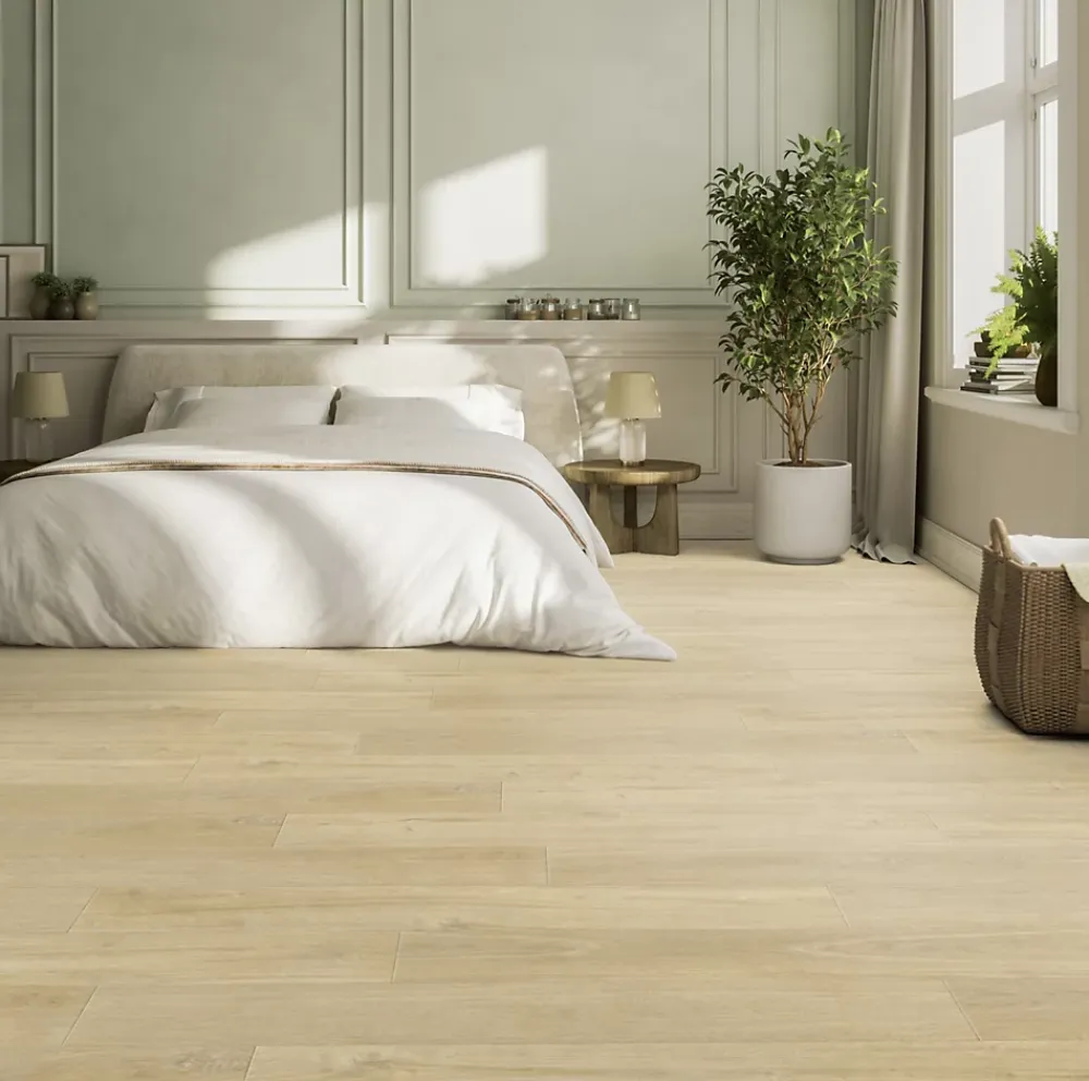 Gerflor Lame PVC auto-adhésive aspect bois beige clair Unik Madera l.20,3 x L.121,9 cm Senseo Unik- Dalle Et Lame Pvc
