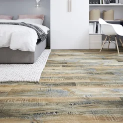 GoodHome Dalle Et Lame Pvc<Lame PVC clipsable Baila décor bois brun vintage L. 122 x l. 15 cm
