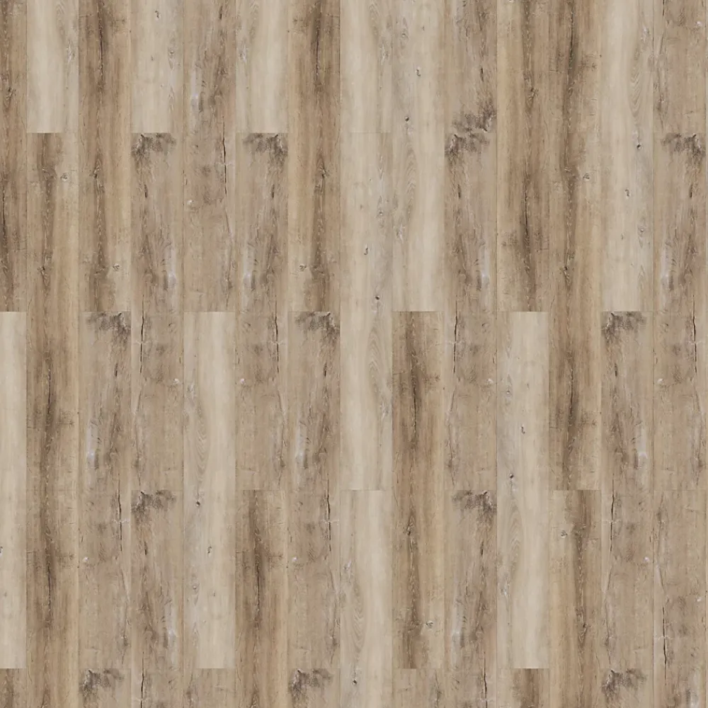 GoodHome Lame PVC clipsable Mambo 124x19 cm décor bois naturel vintage (vendue au carton)- Dalle Et Lame Pvc