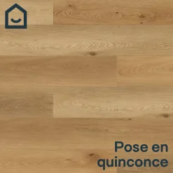 GoodHome Dalle Et Lame Pvc<Lame PVC clipsable Mambo plus 18x122 cm blond avec sous-couche intégrée (vendue au carton)