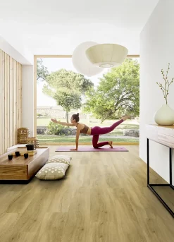 Gerflor Lame PVC clipsable Senso Clic 3 bois miel 21,2 x 123,9 cm, (vendue au carton)- Dalle Et Lame Pvc