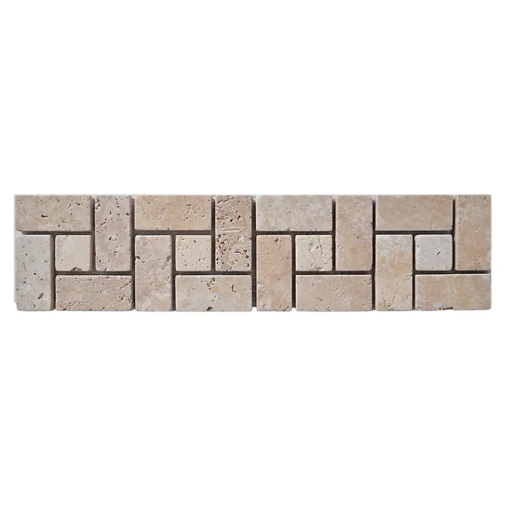 Listel mural en travertin L.30 x l.7 cm x ép.8 mm, Travertino- Travertin|Listel Carrelage