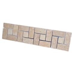 Listel mural en travertin L.30 x l.7 cm x ép.8 mm, Travertino- Travertin|Listel Carrelage