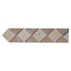 Listel mural en travertin forme losange L.30 x l.7 cm x ép.8 mm, Travertino- Travertin|Listel Carrelage