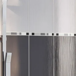 Listel noir brillant 2 x 40 cm Salerna GoodHome- Listel Carrelage