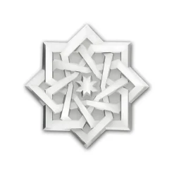 Profhome Élément décoratif 160503 Rosace diametre 9,1 cm- Moulure Et Rosace De Plafond
