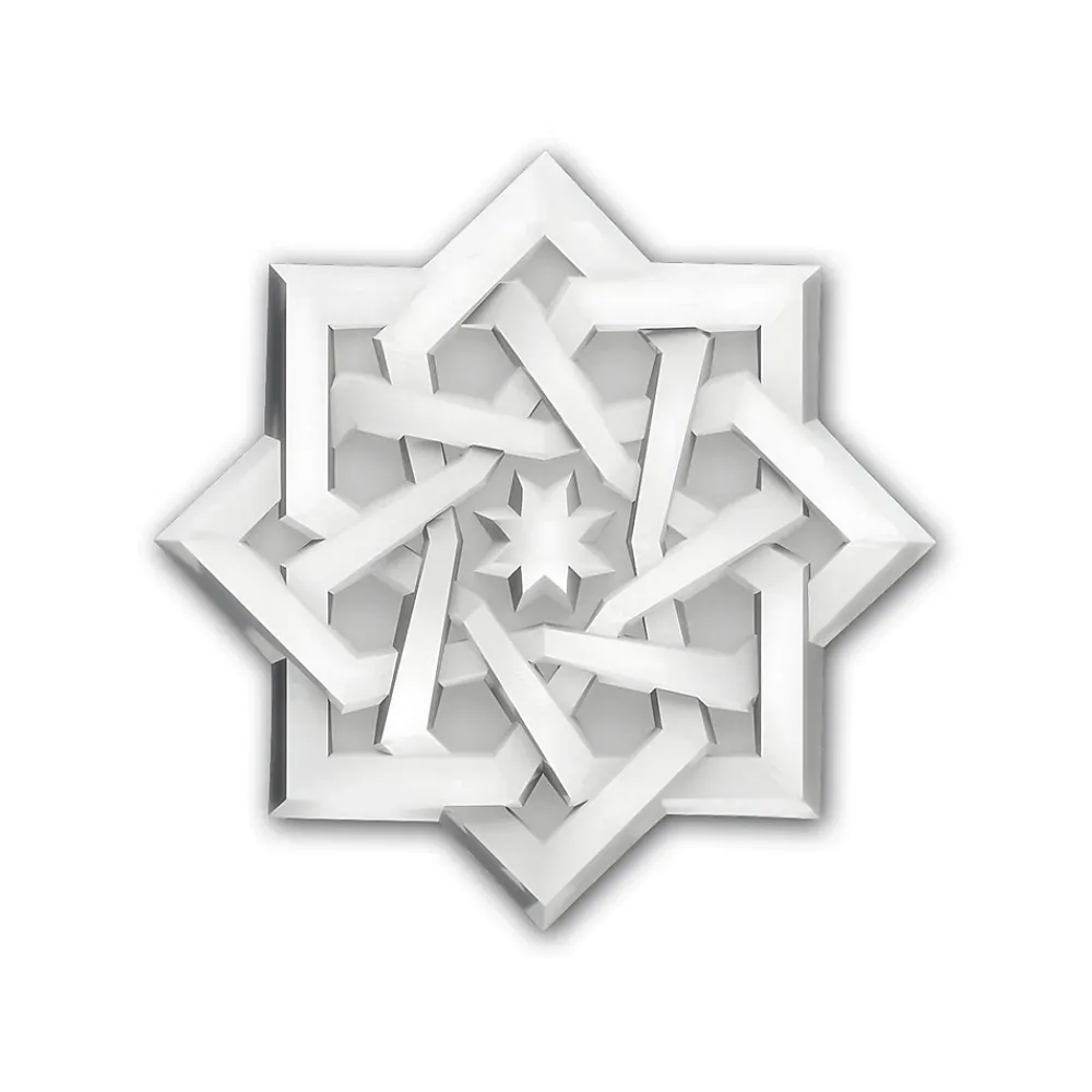 Profhome Élément décoratif 160503 Rosace diametre 9,1 cm- Moulure Et Rosace De Plafond