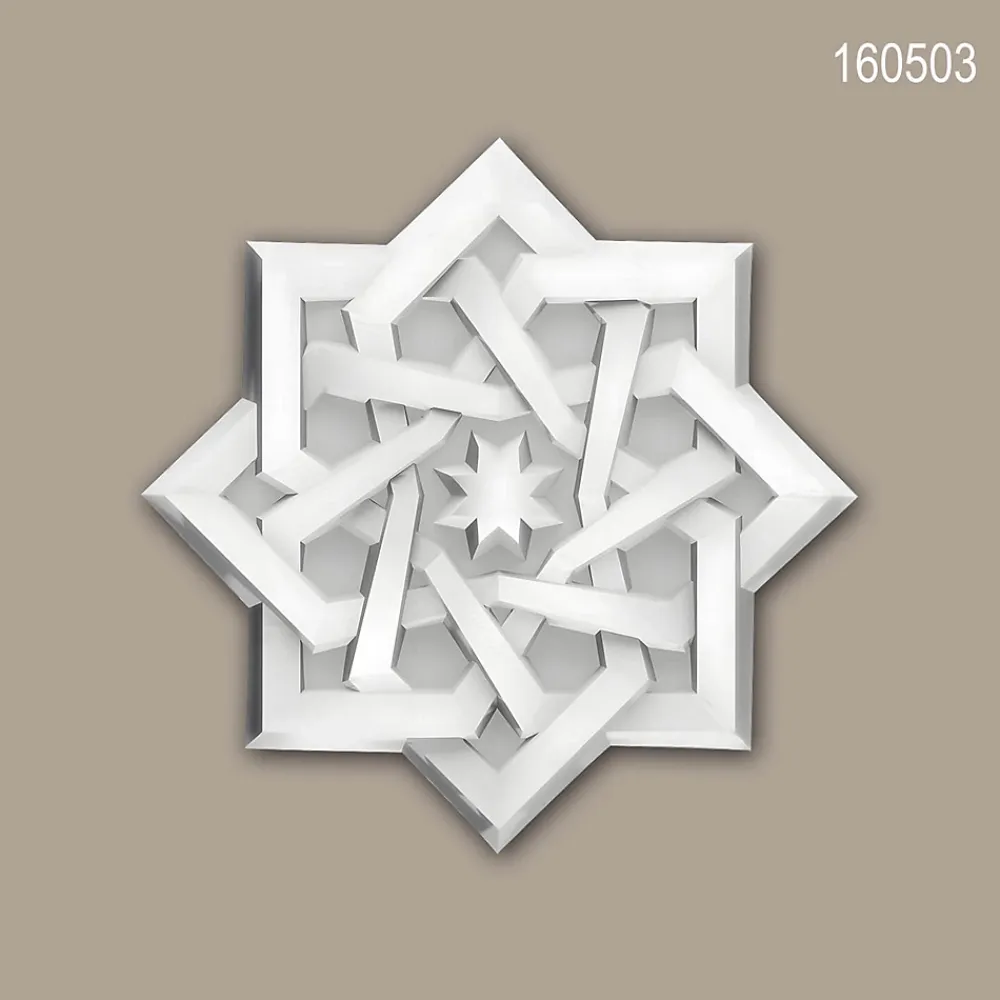 Profhome Élément décoratif 160503 Rosace diametre 9,1 cm- Moulure Et Rosace De Plafond