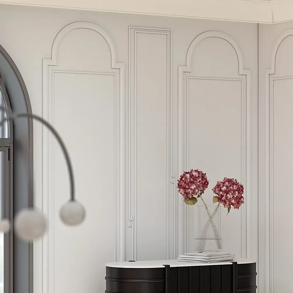 Profhome Élément de coin 152815 Élément décoratif- Moulure Et Rosace De Plafond