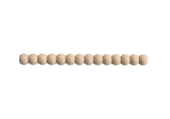 Decoparisienne Lot 5 Moulures Décoratives Perle Brut- 100 x 2 cm - Bois de hêtre massif - Style Parisien - A peindre- Moulure