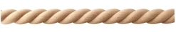 Decoparisienne Lot 6 Moulures Décoratives Torsade Brut - 2.6x120 cm - Bois de hêtre massif - Style Parisien - A peindre- Moulure
