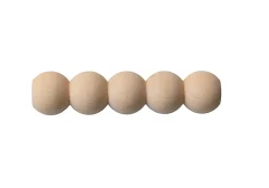 Decoparisienne Lot 5 Moulures Décoratives Perle Brut - 100 x 4 cm - Bois de hêtre massif - Style Parisien - A peindre- Moulure