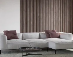 Quiet Wall Lot 2 Panneaux Muraux Acoustiques en Bois - 240x60cm - 3.12m² - Chêne Foncé - A Lattes - Panneau Tasseau de Bois Naturel- Panneau Tasseau Bois
