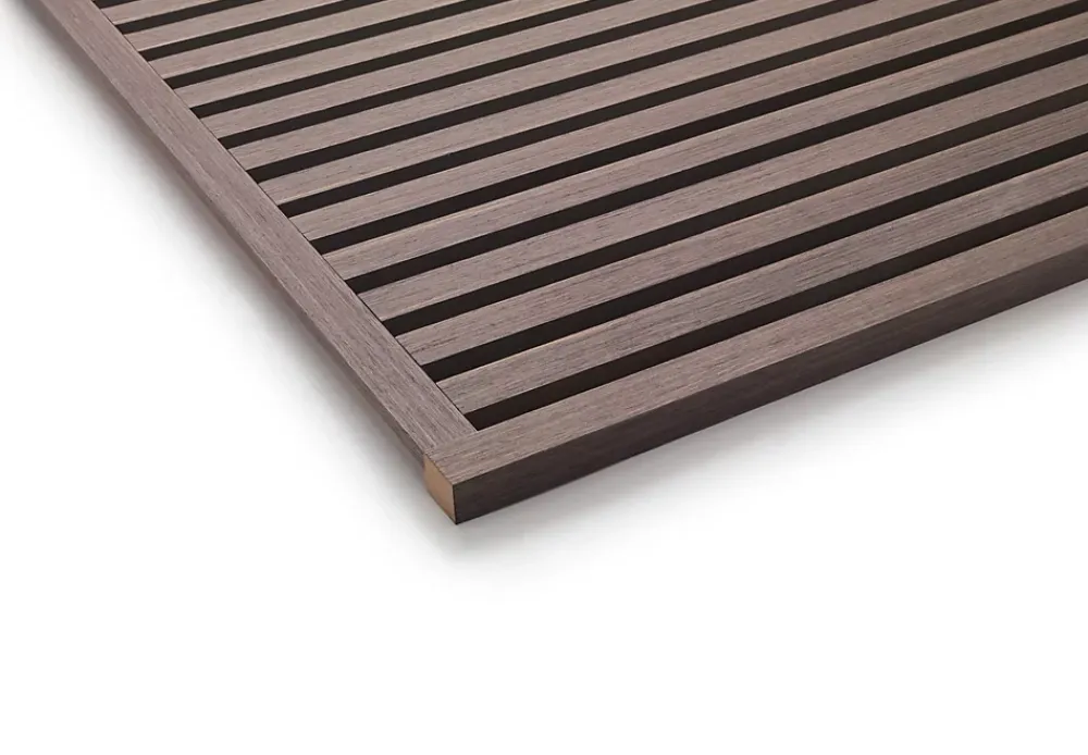 Quiet Wall Panneau Tasseau Bois<Lot 4 Panneaux Muraux Acoustiquec en Bois - 240x60cm - Chêne Foncé - A Lattes - Panneau Tasseau de Bois Naturel