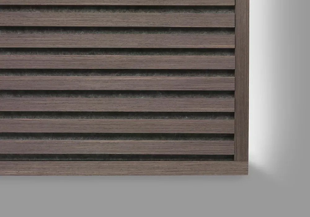 Quiet Wall Panneau Tasseau Bois<Lot 4 Panneaux Muraux Acoustiquec en Bois - 240x60cm - Chêne Foncé - A Lattes - Panneau Tasseau de Bois Naturel