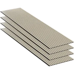 Mpdiscount Panneau Décoratif En Bois<Lot 4 pièces - Panneau Acoustique - Chêne - Feutrine Noir - 240x60x1.1cm