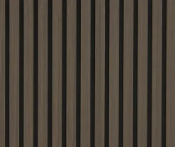 Mpdiscount Lot 4 pièces - Panneau Acoustique - Noyer Foncé - Feutrine Noir - 240x60x1.1cm- Panneau Décoratif En Bois