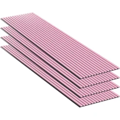 Mpdiscount Panneau Décoratif En Bois<Lot 4 pièces - Panneau Acoustique - Rose - Feutrine Noir - 240x60x1.1cm