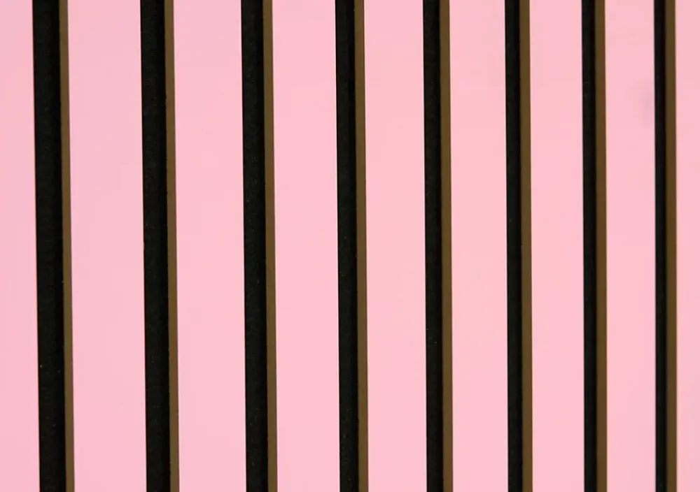 Mpdiscount Panneau Décoratif En Bois<Lot 4 pièces - Panneau Acoustique - Rose - Feutrine Noir - 240x60x1.1cm