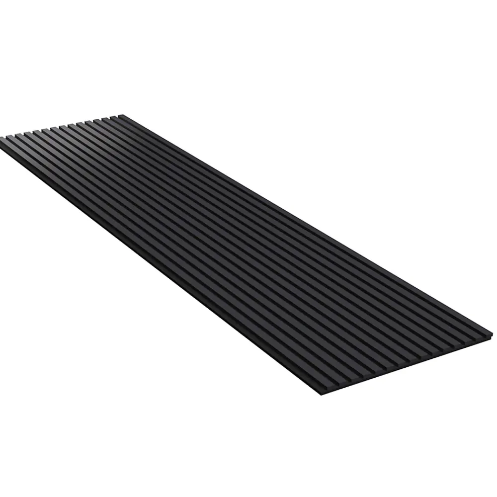 Mpdiscount Lot de 2 - 240 x 60 cm - Panneau Tasseaux - Noir Mat - Feutrine Noir- Panneau Tasseau Bois