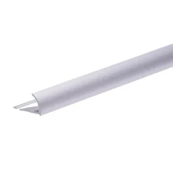 Saniverre Lot de 2 CEZ Quart de rond 8 mm carrelage profilé aluminium Argent- Lambris Mural