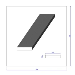 Wood&Sens Moulure<Lot de 25 Champlats Sapin Traité marron, L.2,50 m x l.3,75 cm x Ep.7,3 mm