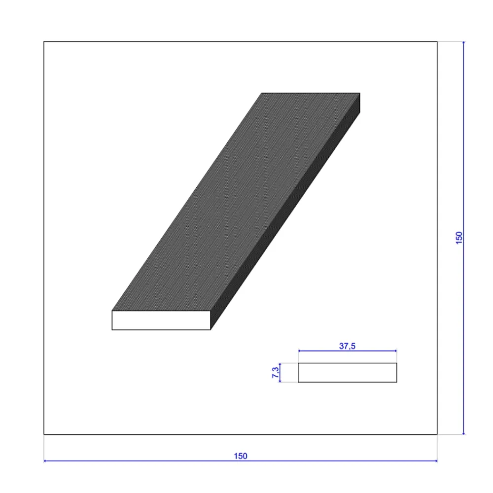 Wood&Sens Moulure<Lot de 25 Champlats Sapin Traité marron, L.2,50 m x l.3,75 cm x Ep.7,3 mm