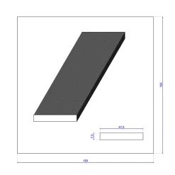Wood&Sens Moulure<Lot de 25 Champlats Sapin Traité marron, L.2,50 m x l.4,75 cm x Ep.7,3 mm