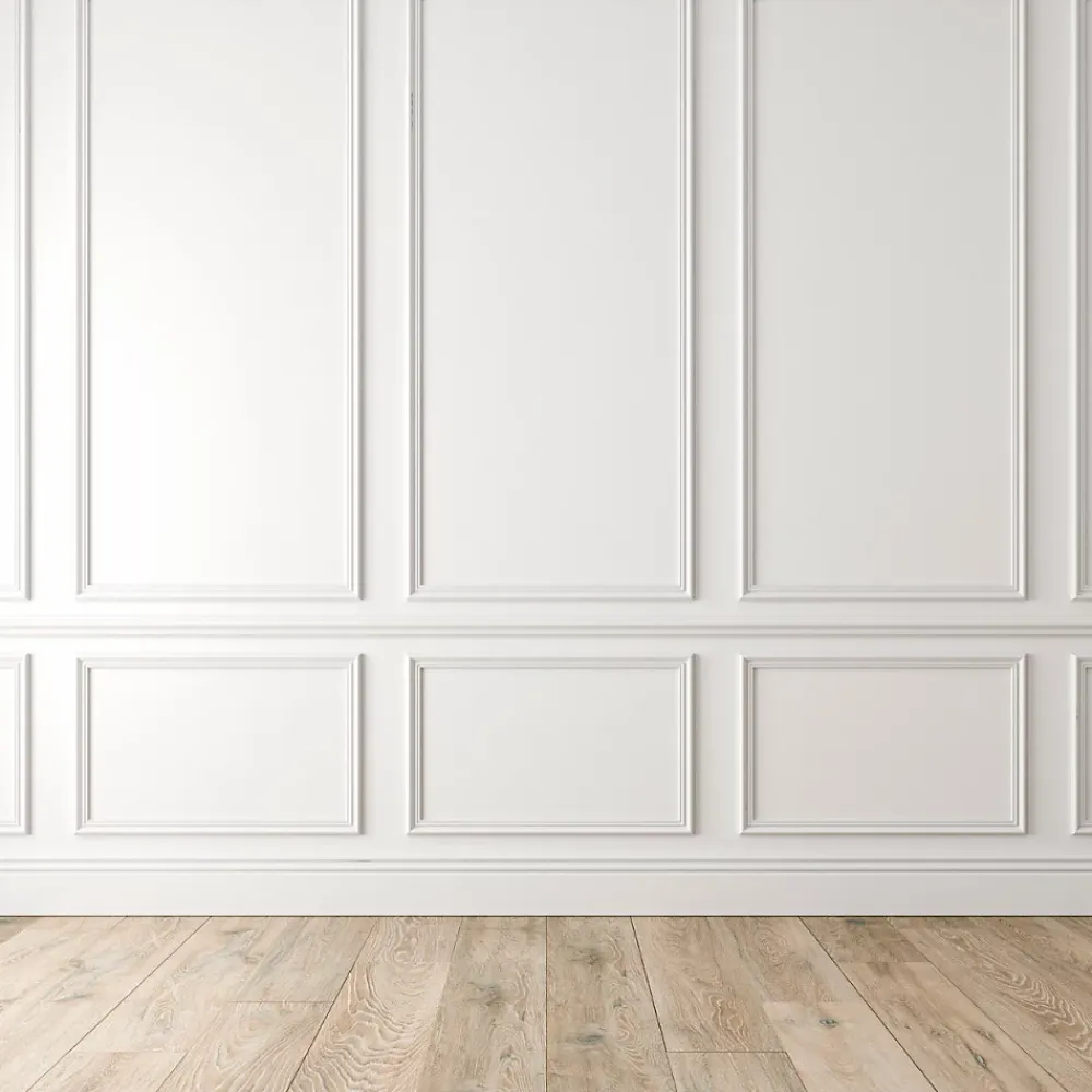 Wood&Sens Lot de 10 Cimaises Classiques Prépeint Blanc MDF, L.2,44 m x l.5,8 cm x Ep.18 mm- Moulure