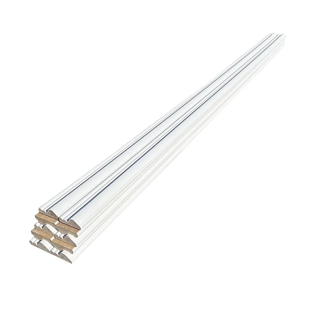 Wood&Sens Lot de 10 Cimaises Classiques Prépeint Blanc MDF, L.2,44 m x l.5,8 cm x Ep.18 mm- Moulure