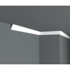 Wood&Sens Lot de 12 Corniches Classiques Polymère Moulure Plafond, L.240 cm x P.12 cm, Ep.50 mm- Moulure