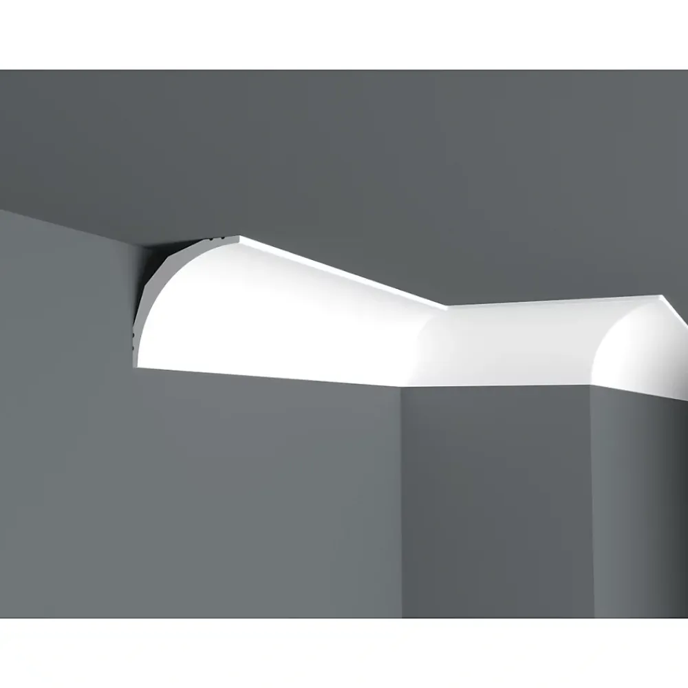 Wood&Sens Moulure<Lot de 11 Corniches Modernes Polymère Moulure Plafond, L.240 cm x P.9 cm, Ep.90 mm
