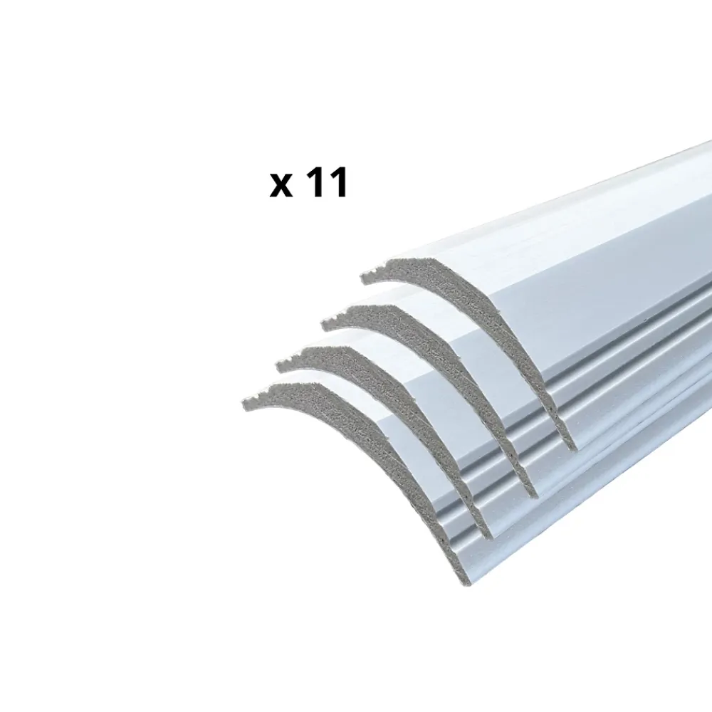 Wood&Sens Moulure<Lot de 11 Corniches Modernes Polymère Moulure Plafond, L.240 cm x P.9 cm, Ep.90 mm