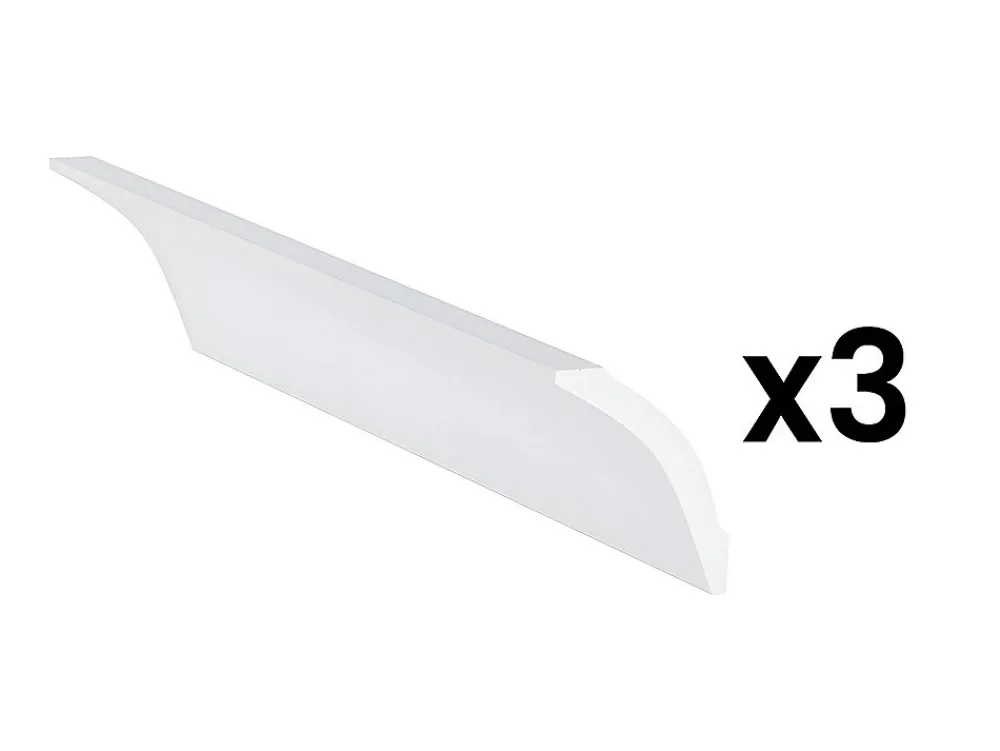 Vente-unique Lot de 3 corniches plafond en polystyrène L290 x l1.4 x H5 cm blanc - RENODA- Moulure Et Rosace De Plafond